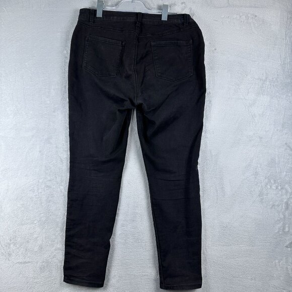 D Jeans Skinny Jeans Denim Stretch Dark Wash High Rise Womens Black Size 14 - Picture 2 of 10